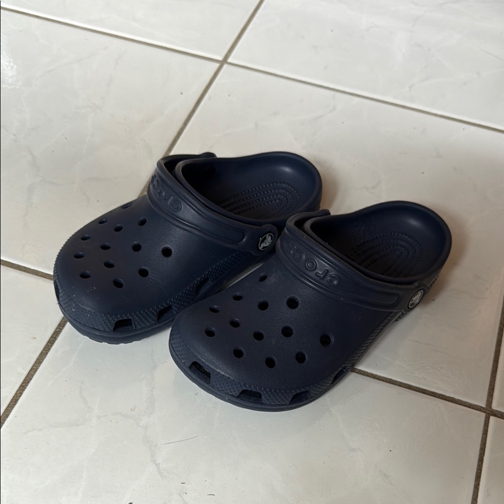 Kids Navy Clogs